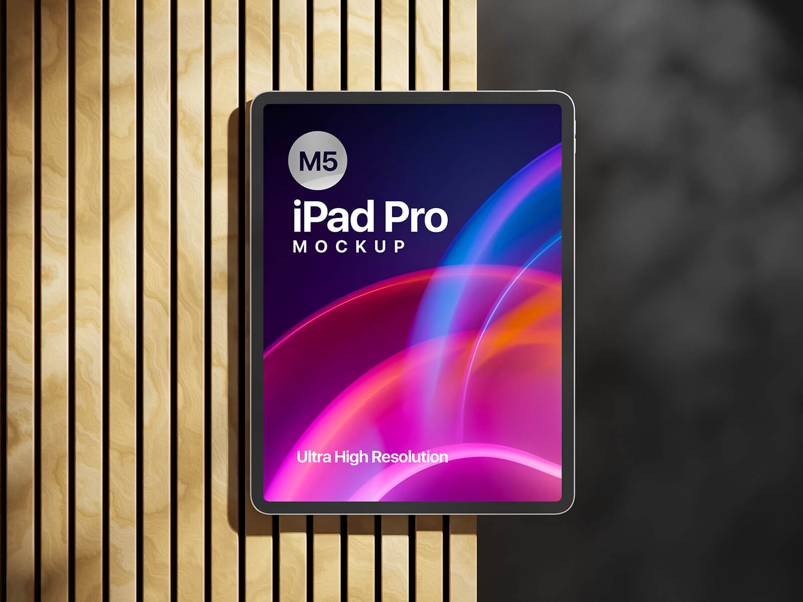 На Wood M5 iPad Pro 2025 Mockup