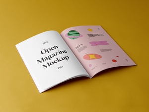 Open A4 Magazine Mockup