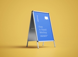 Outdoor Advertising A-Stand Mockup Set