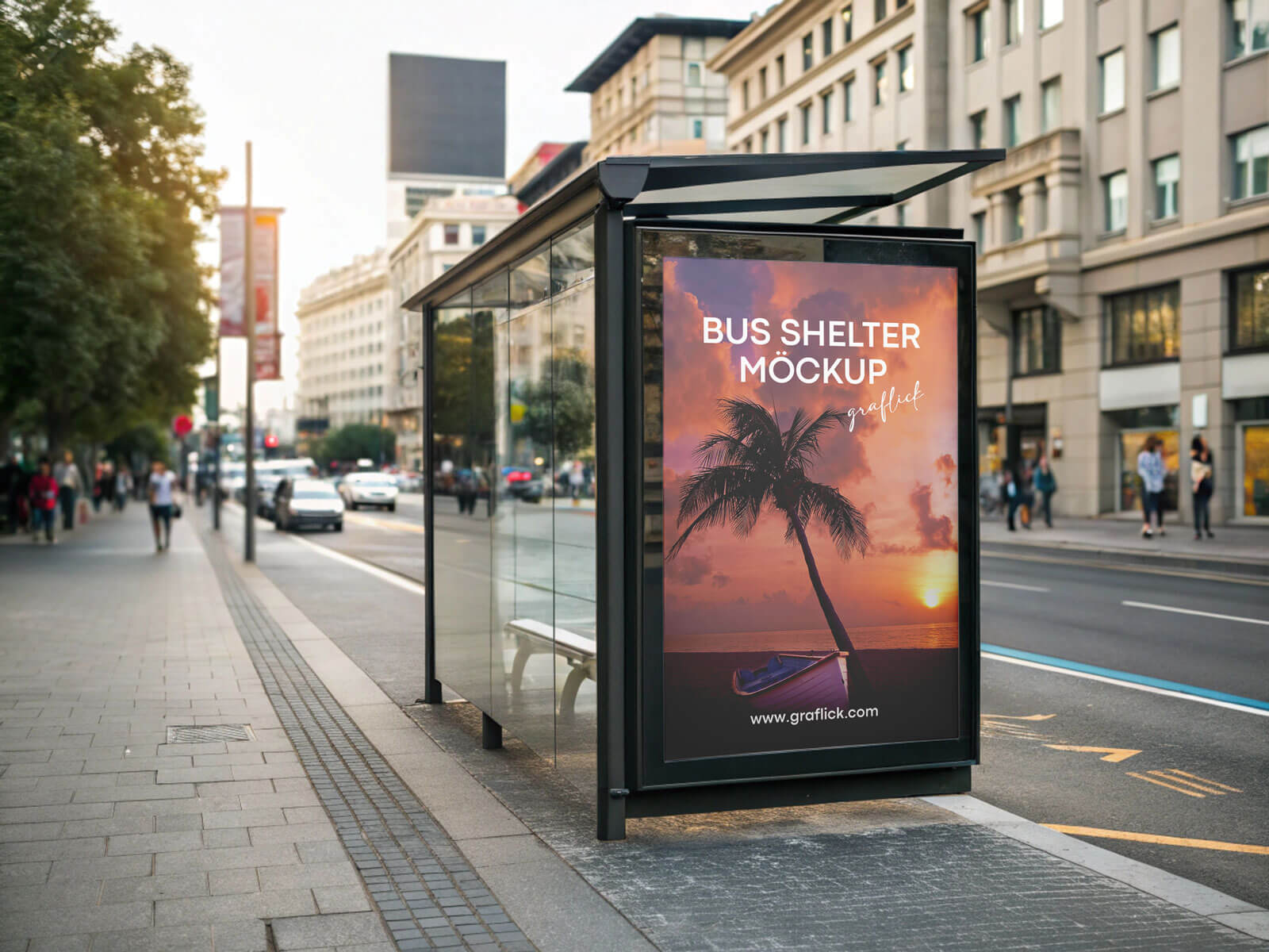 Publicité extérieure à encadré Poster Bounch Bounfing Mockup