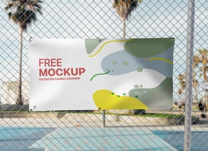 Outdoor Fabric Banner Mockup