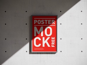 Outdoor Poster With Frame Mockup Set