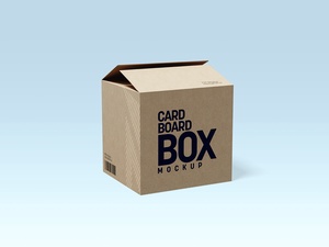 Shipping Cardboard Box Mockup Set