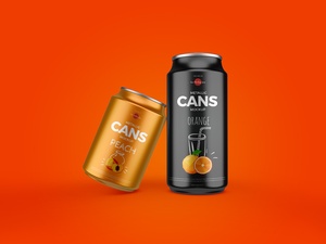 Packaging Drinks Cans Mockup
