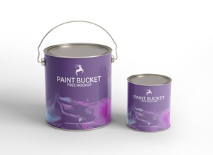 Paint Tin Bucket Mockup