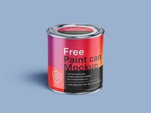 Paint Tin Can Mockup Set (4 Renders)