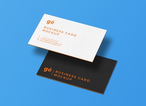 Painted Edge Business Card Mockup