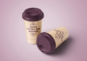 Premium Paper Coffee Cup Mockup Set