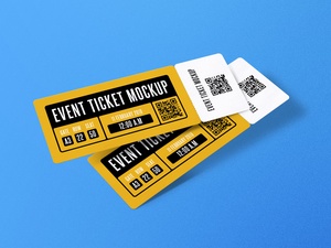 Paper Concert / Event Ticket Mockup Set