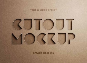 Papierausschnitt-Logo-Mockup