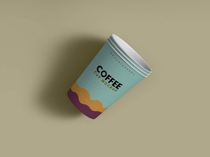 Papier -Einweg -Kaffee -Tasse Mockup
