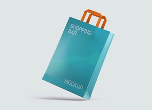 Mockup de bolsa de compras de papel flotante gratis PSD