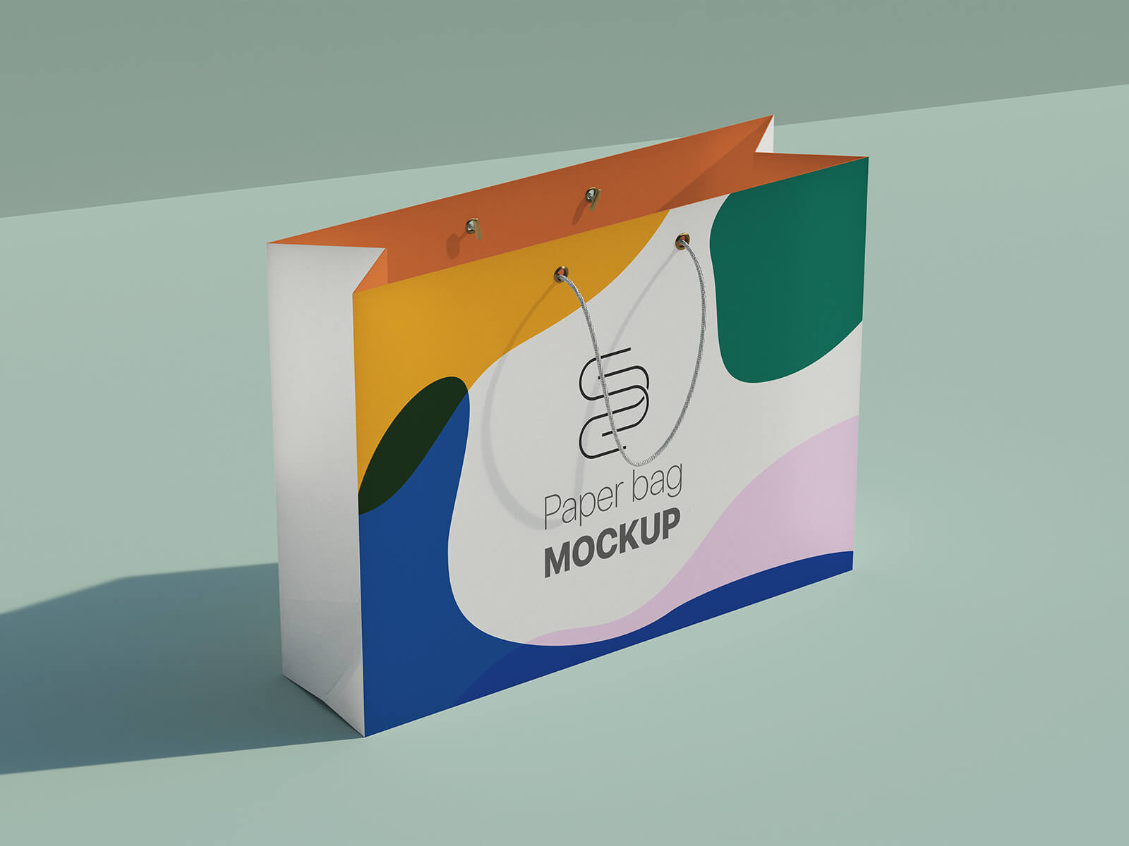 Maqueta de bolsas de marca de compras en papel