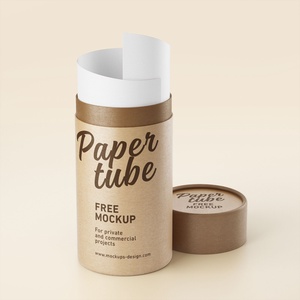 Maqueta de embalaje de tubo de papel