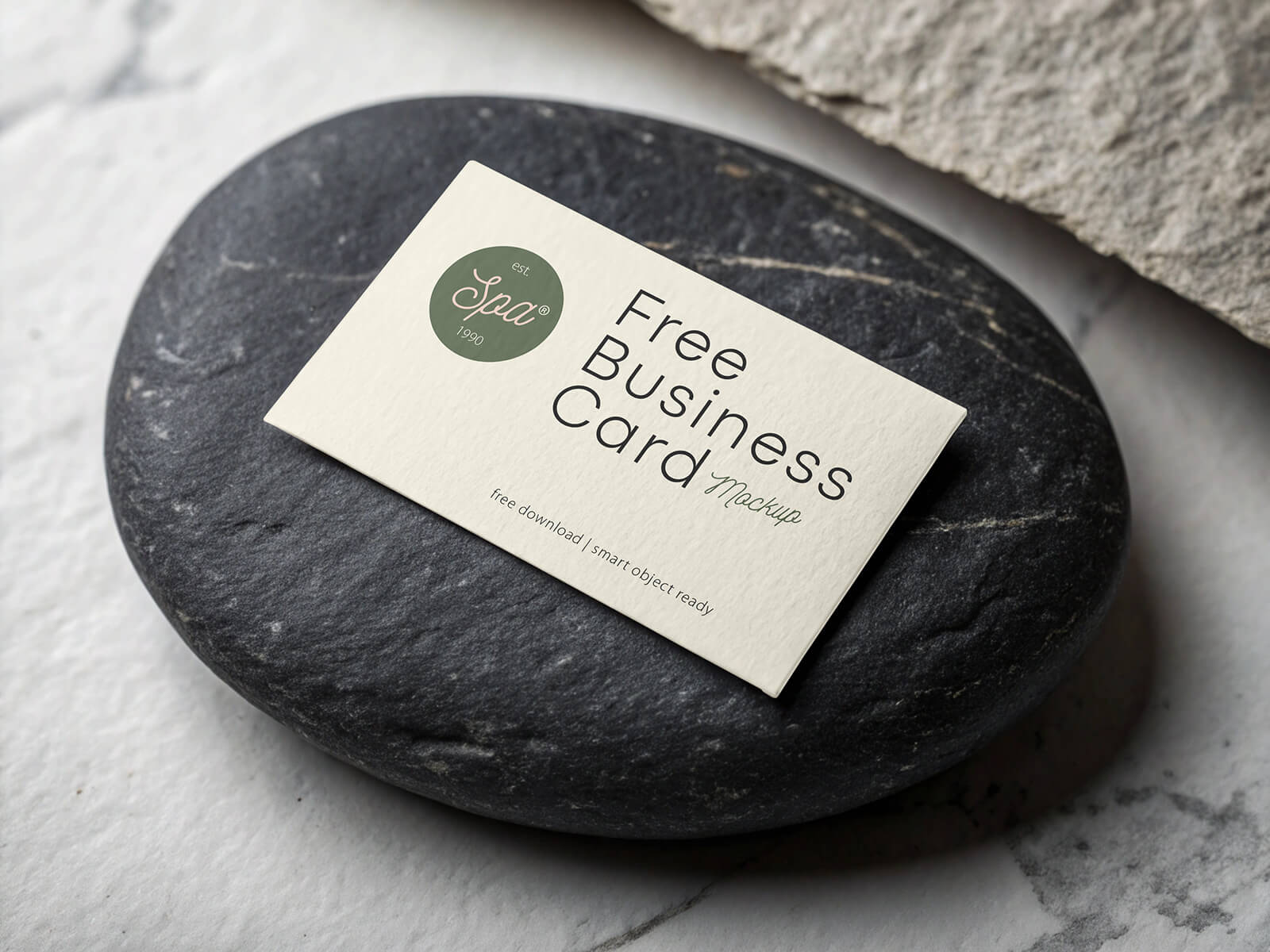 Pebble Stone Spa Mockup Mockup