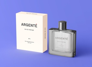 Perfume Bottle & Box Packaging Mockup (Ver-2)