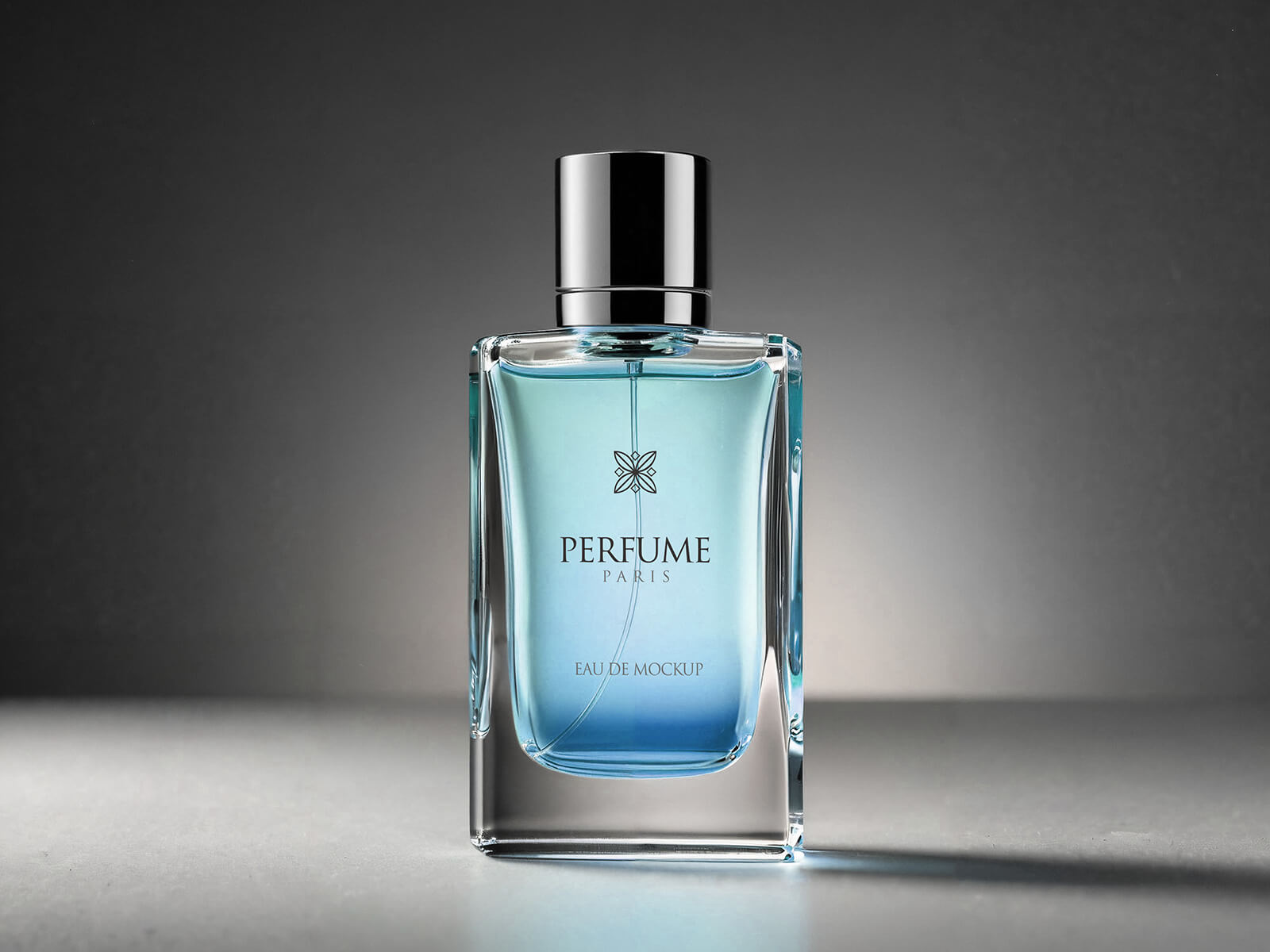Maqueta de etiquetas de botella de perfume