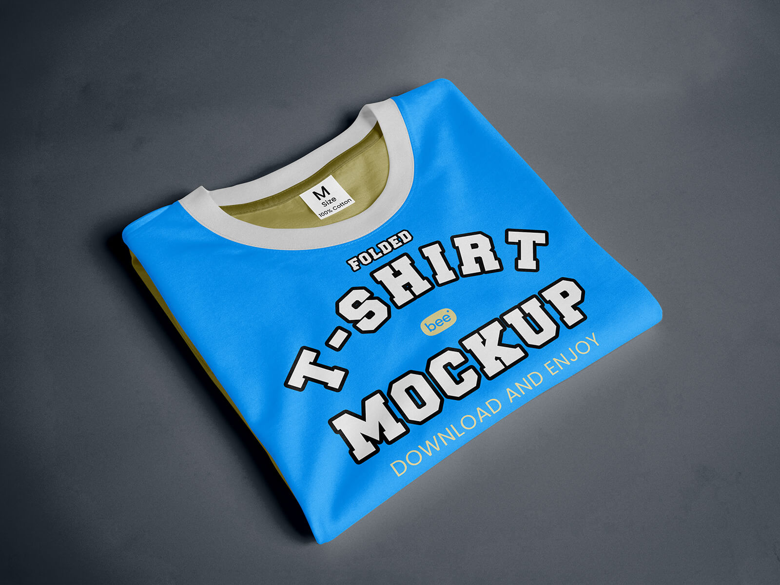 Mockup de camisetas plegadas en perspectiva