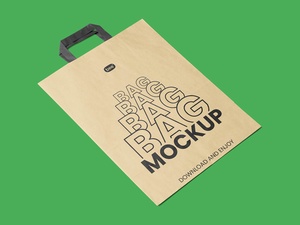 Perspective Paper Bag Mockup