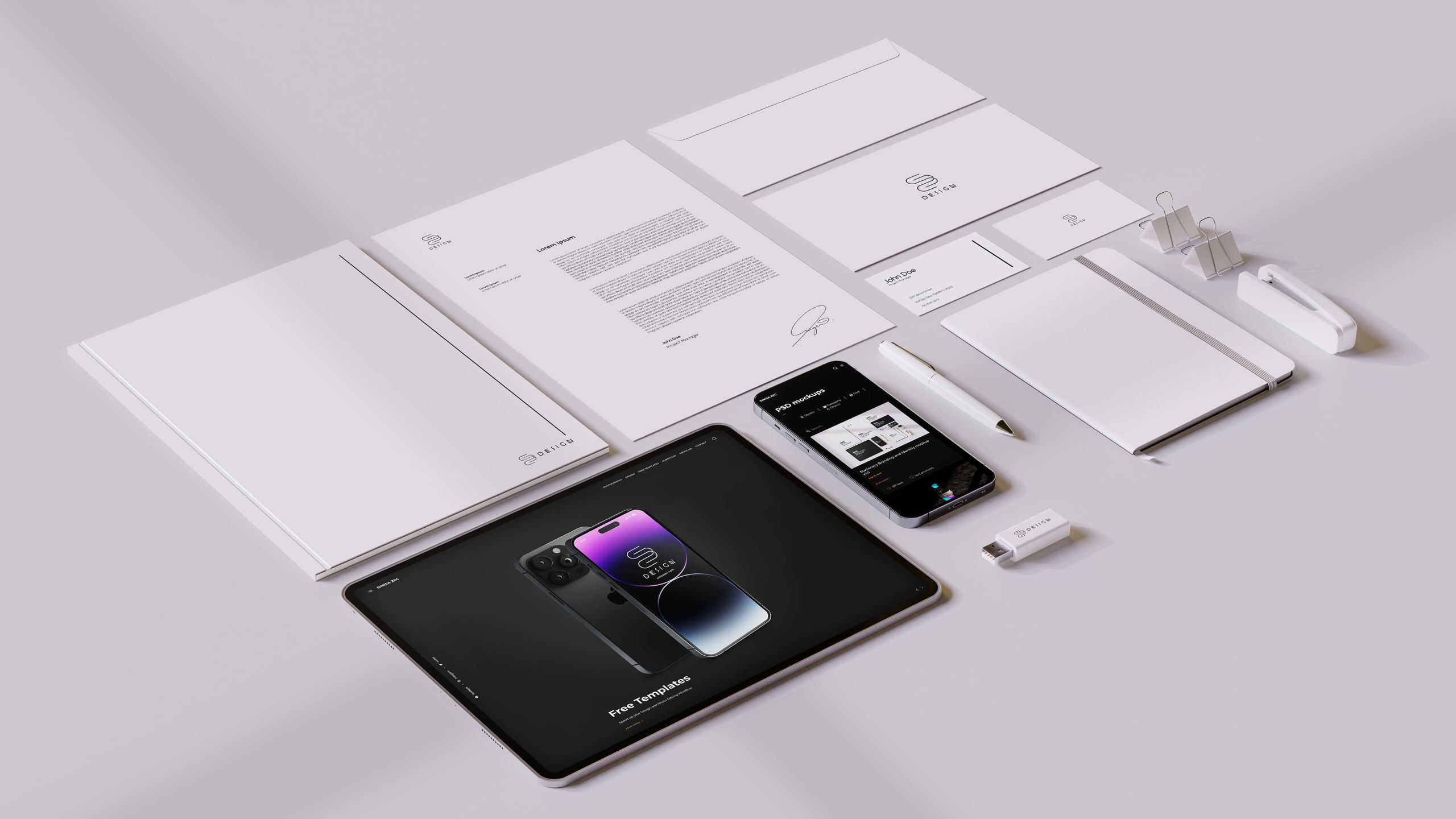 Perspective Papelery Branding Identity Mockup