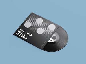 Phonograph Record en vinyle Disc Mockup Set