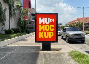 Outdoor Advertising Mupi Mockup