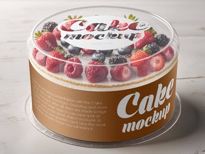 Plastic Container Cake Mockup
