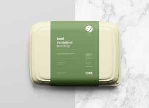 Plastic Food Box Packaging Mockup