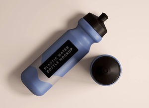 Plastic Sports Water Bottle Mockup