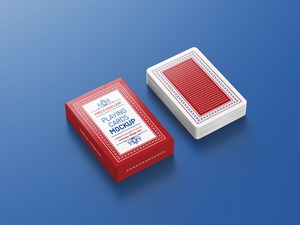 Playing Card Deck & Packaging Mockup