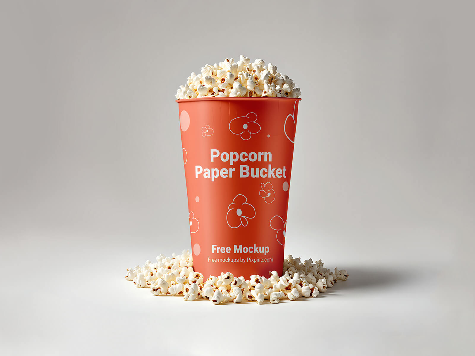 Maqueta de papel de papel de palomitas de maíz