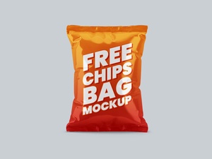Potato Chips Snack Bag Mockup Set