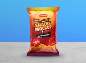 Potato Chips Snack Bag Packaging Mockup