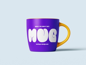 Premium -Keramik -Kaffeetasse Mockup