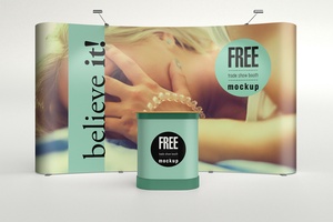 Premium Pop-up Trade Show Booth Mockup