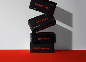 Product Brand Boxes Packaging Mockup