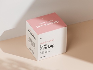 Product Packaging Cube Box Mockup