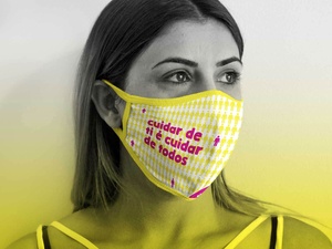 Coronavirus Protective Cloth Face Mask Mockup