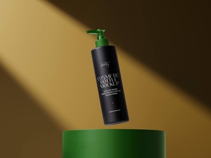Pompe Spray, Shampooing & Cream Jar Cosmetic Mockup Set