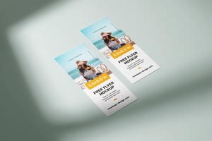 Rack Card Flyer Mockup (Size: 3.5 x 8.5 inches)