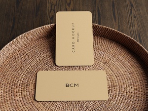 Premium Rounded Corner Business Card Mockup Set