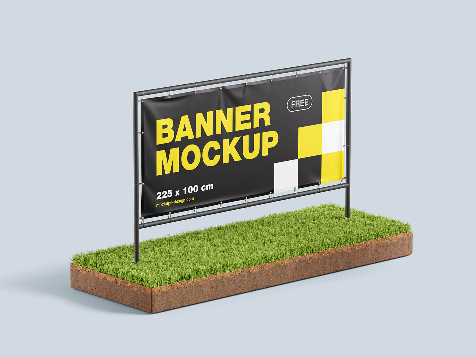 Bannière rectangle sur l'ensemble de maquette