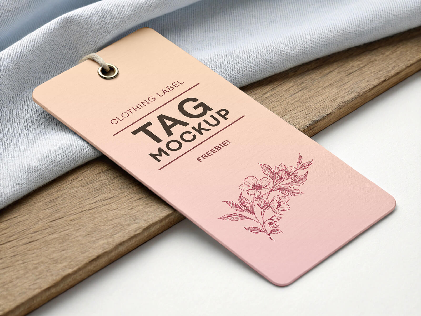 Rectangle Clothing Hanging Tag Mockup