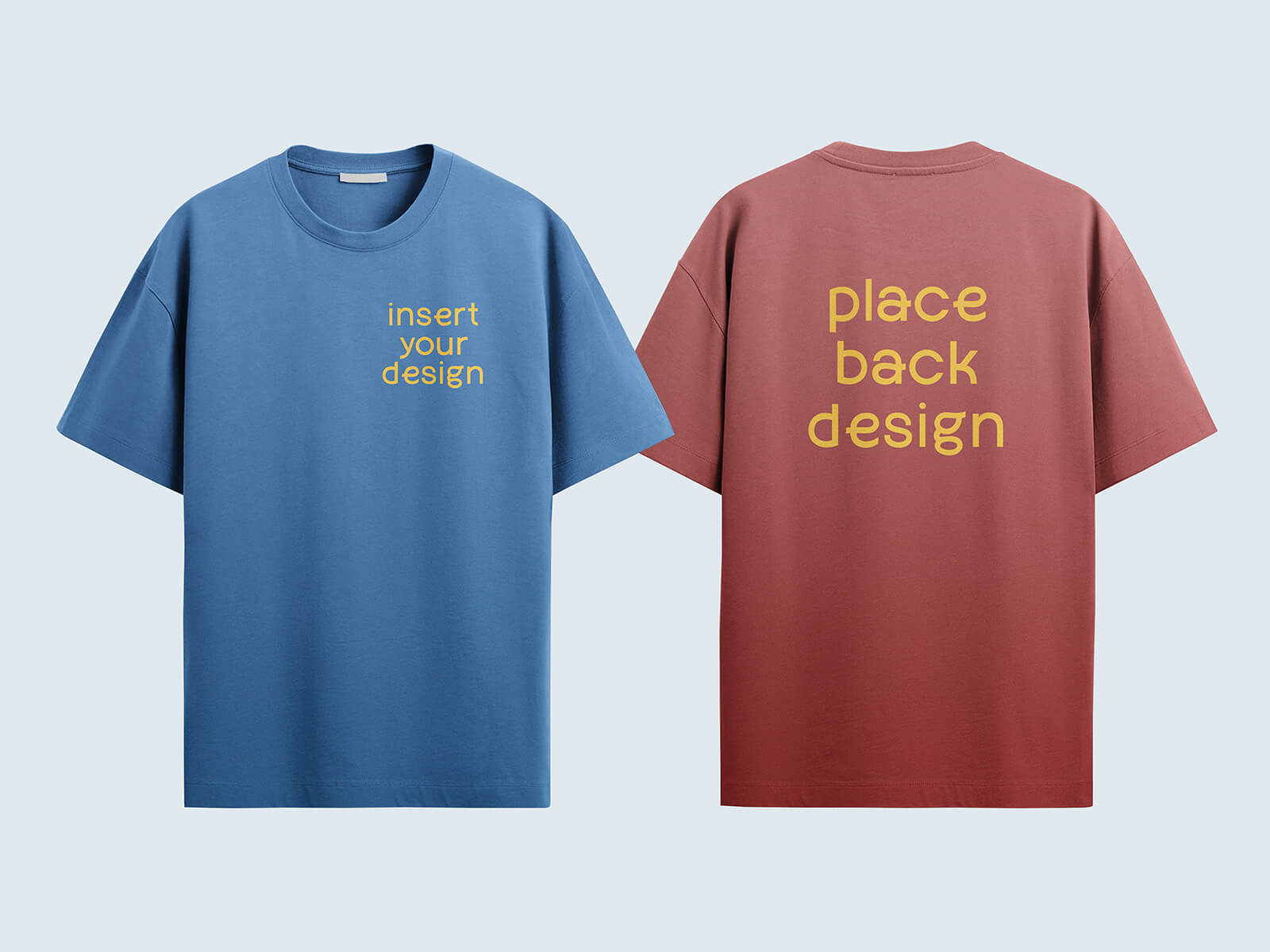 Regular Fit Front/Back T-Shirt Mockup