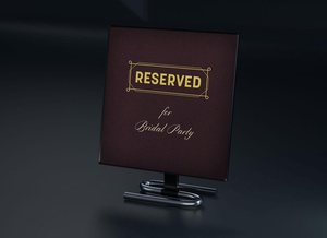 Reserved Table Stand Mockup