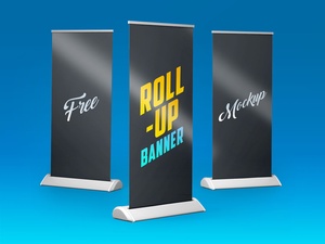 Retractable Roll-up Banner Mockup Set