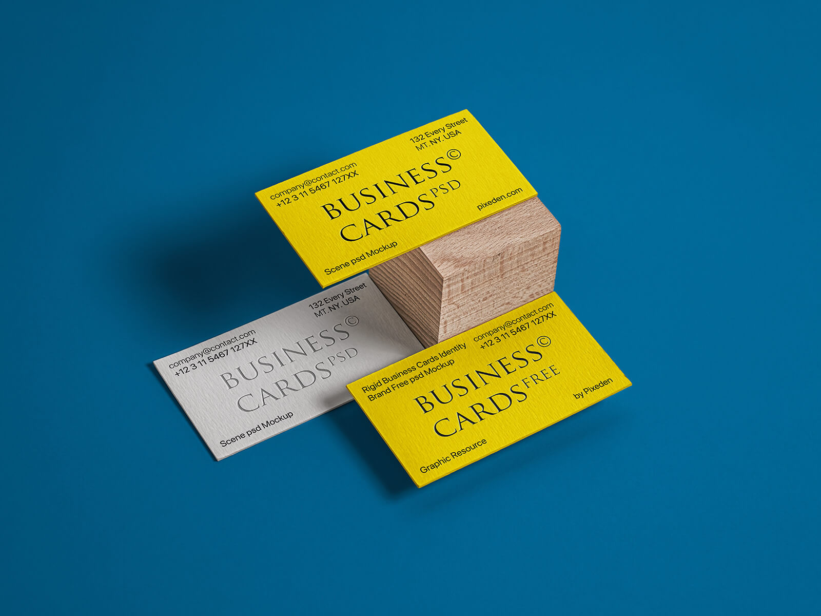 Rigid Business Cards Mockup