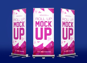 Exhibition Roll-up Standing Banner Mockup