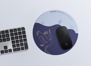 Round Mouse Pad Mockup