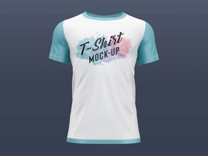 Round Neck 3D Rendered T-Shirt Mockup Set
